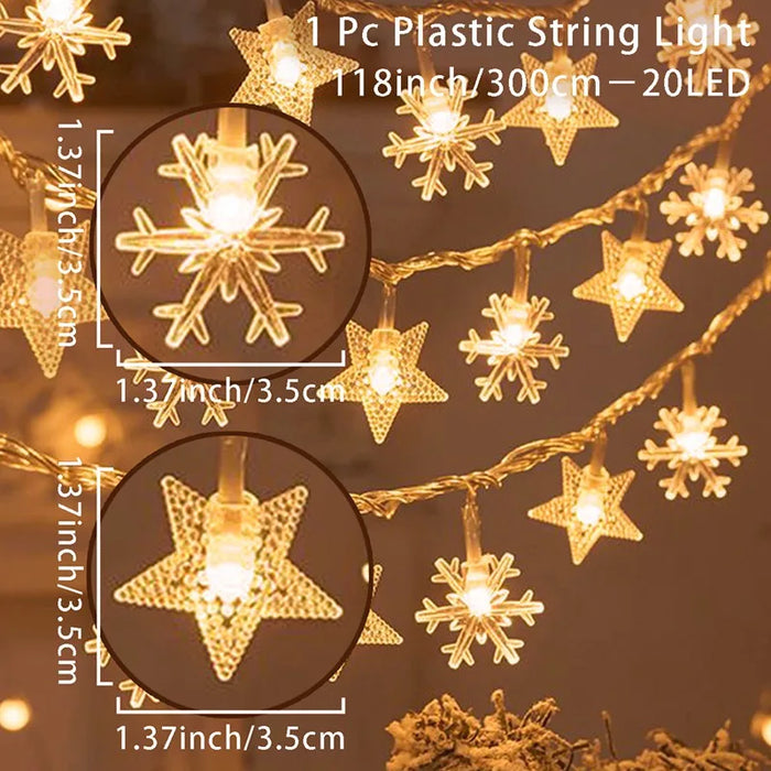 Christmas Santa Claus String Light Garland Xmas Tree Pendant