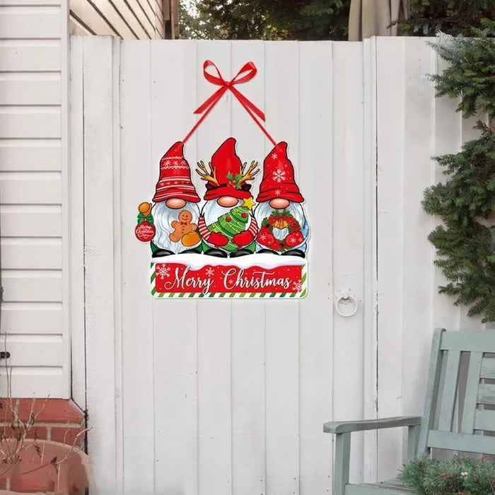 Merry Christmas Door Hanger New Year Party Pendants Xmas Tree