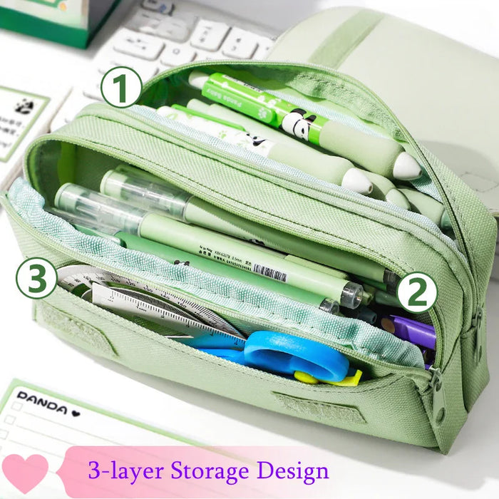 Kawaii Capybara Large Capacity Pencil Case with Stress Relief Function Cute Pens Bag with Pressable Toy for Students Stationery