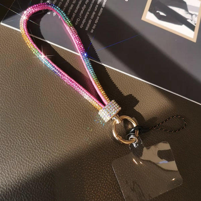 For Cell phone lanyard pendant phone strap Keychain on the phone Wrist chain luxury rhinestone pendant chain diamond bracelet