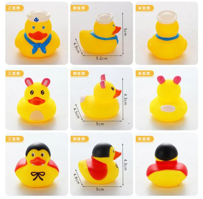 1pcs Yellow Baby Duck Rubber Bath Toys for Toddler