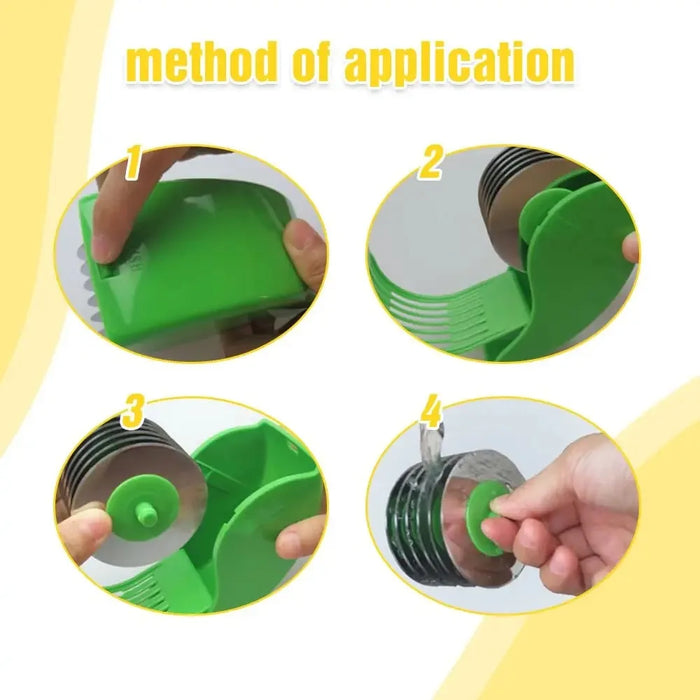 Vegetable Chopper Roller Manual Scallion Cutter with 6 Stainless Steel Blade Detachable Herb Roller Mincer Parsley Chopper Tools