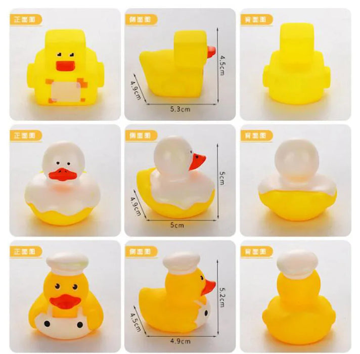 1pcs Yellow Baby Duck Rubber Bath Toys for Toddler
