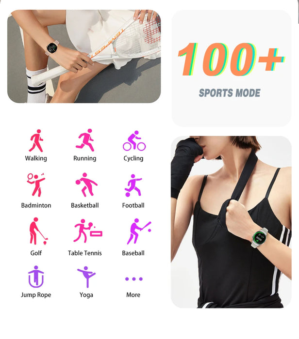 2025New GPS NFC Bluetooth Call Smartwatch Women Watch 4 mini Sports Track Heart Rate Oximetry Monitoring Health Smartwatch Woman