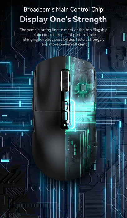 Attack Shark X6 PAW3395 Bluetooth Mouse,Tri-Mode Connection,RGB Touch Magnetic Charging Base