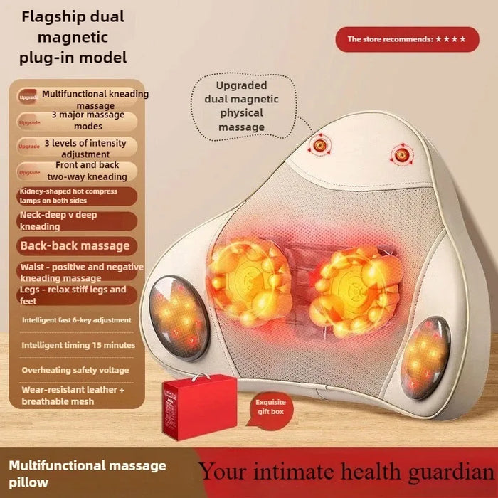 Intelligent Massager Cervical Back Waist Kneading Massager Whole Body Automatic Multi-function Vehicle Home Cushion Artifact