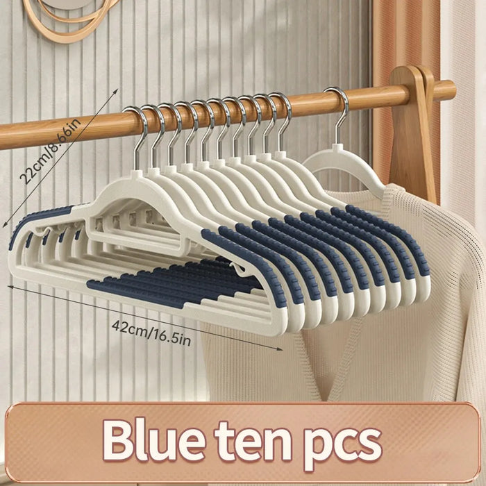 10PCS Clothes Hanging Household Hangers Non-slip Dormitory Bedroom Special Storage Clothes Hanging No Trace