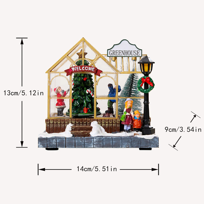 LED Collectible Christmas Scene Village House Buildings