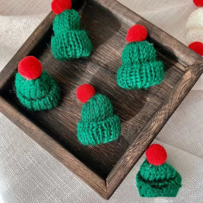1pcs Mini Christmas Wine Bottle Covers Santa Hats Scarf