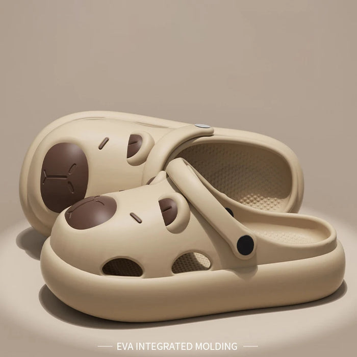 Capybara Women's Perforated Slides - New Summer EVA Sandals, Cloud Comfort, Anti-Slip Home Outdoor Dual Use