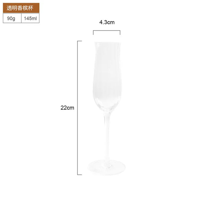 Golden Edge Ripple Champagne Wine Glass Colourful Home Transparent Lead Free Crystal Cocktail Glasses Whiskey Juice Drinking Cup