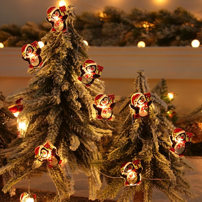 Christmas Santa Claus String Light Garland Xmas Tree Pendant