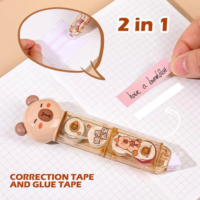 Kit 6pcs Cute Capybara Stationery Set Back To School Material