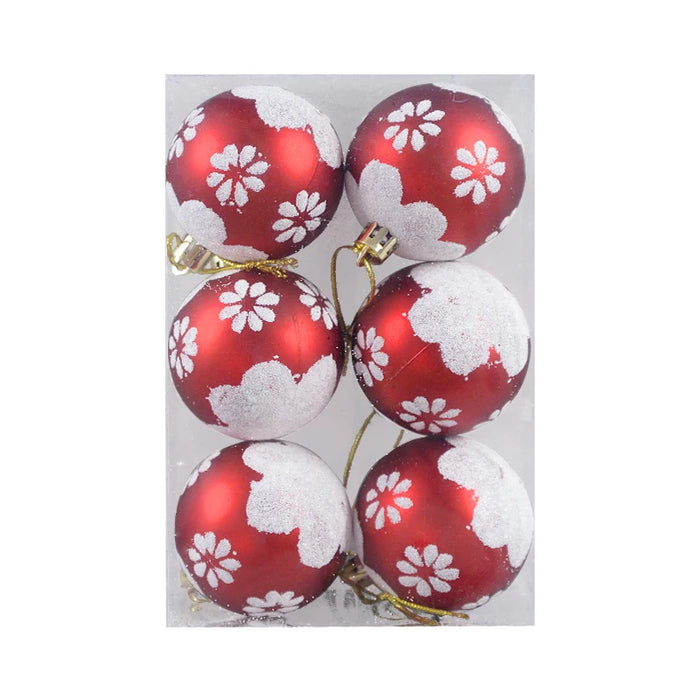 6Pcs/box 6cm Christmas Ball Ornaments Tree Hanging Pendant Christmas Decorations