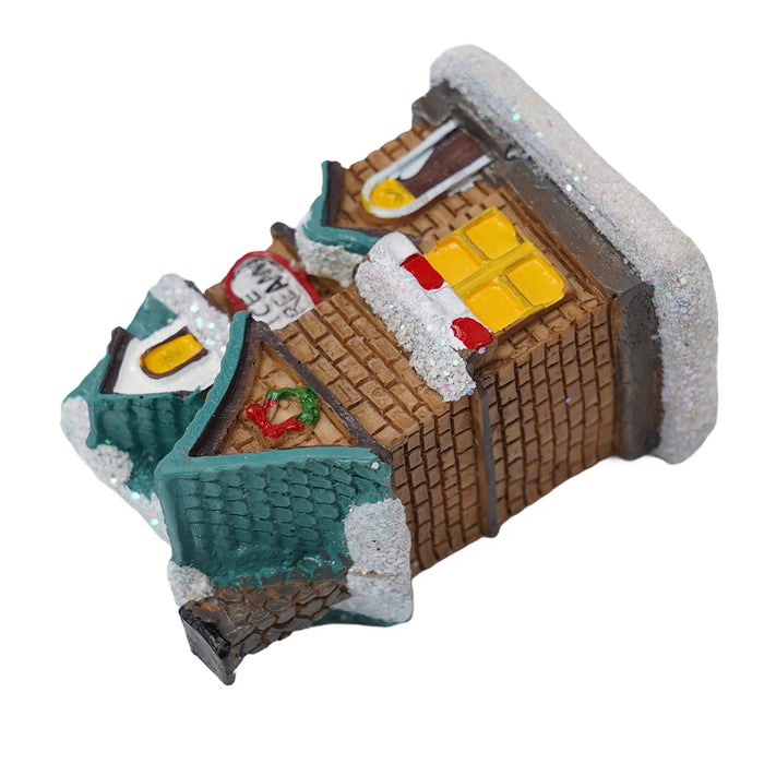 Brightness LED Light Up Small Village House Scene Christmas Decor Ornament 2024 New Year Home Decor Navidad