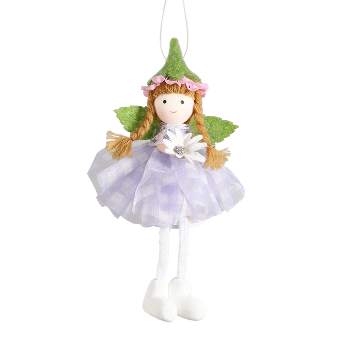 24cm Easter Flower Bunny Ornaments Pink Yellow Gauze Skirt Bunny Easter Party Decor Supplies Home Desktop Decorations Kids Gifts