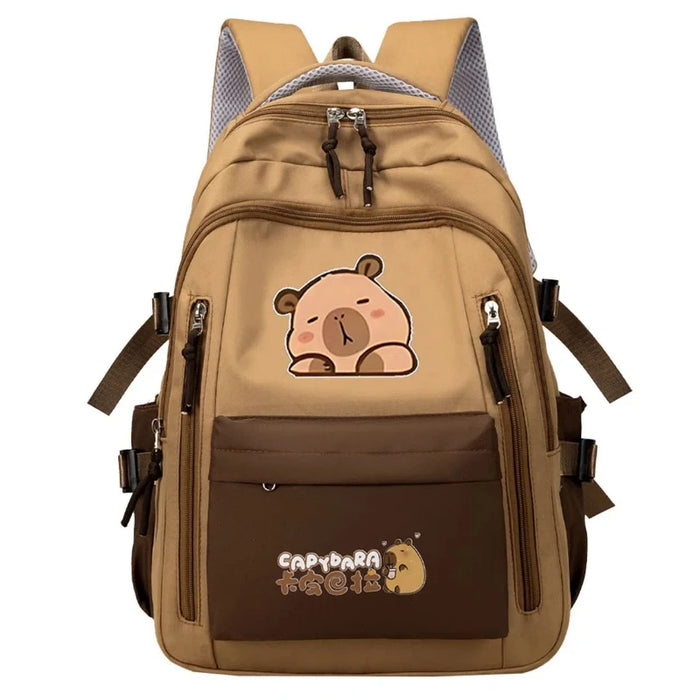 Kawaii Capybara School Backpack for Girls School Bags Set Casual Daypack Teens Girls Book Bag Children Schoolbag Travel Backpack