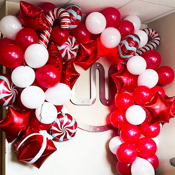 Christmas Balloon Garland Arch Matte Red Balloon