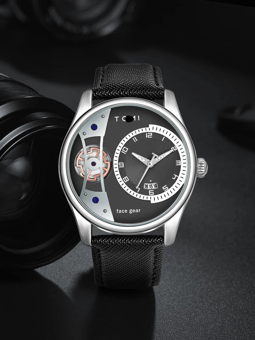 Set Gift Box for Men's Minimalist Business Watch Luxury Versatile Double Strap Detachable Watch Festival Gift