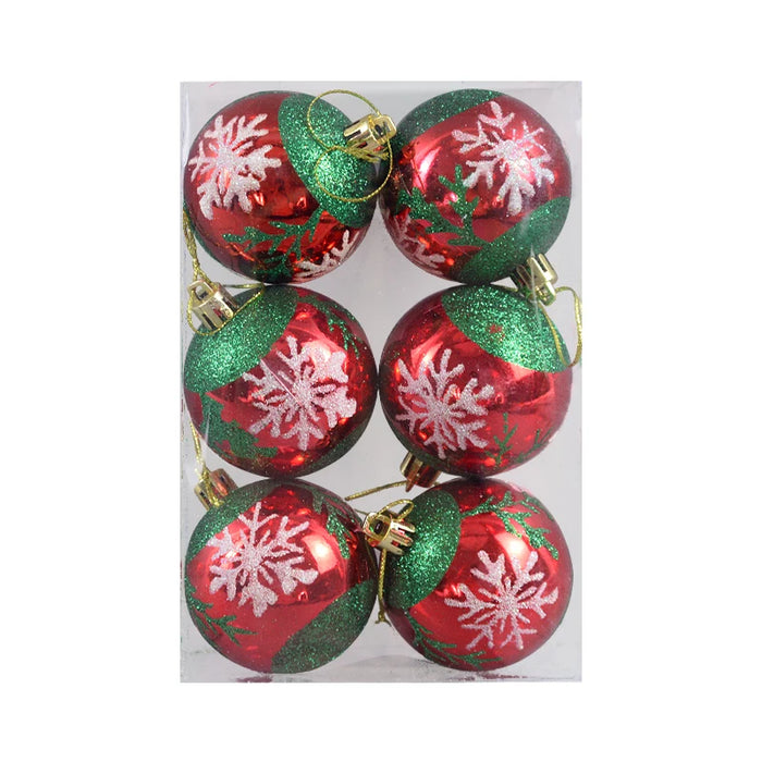 6Pcs/box 6cm Christmas Ball Ornaments Tree Hanging Pendant Christmas Decorations