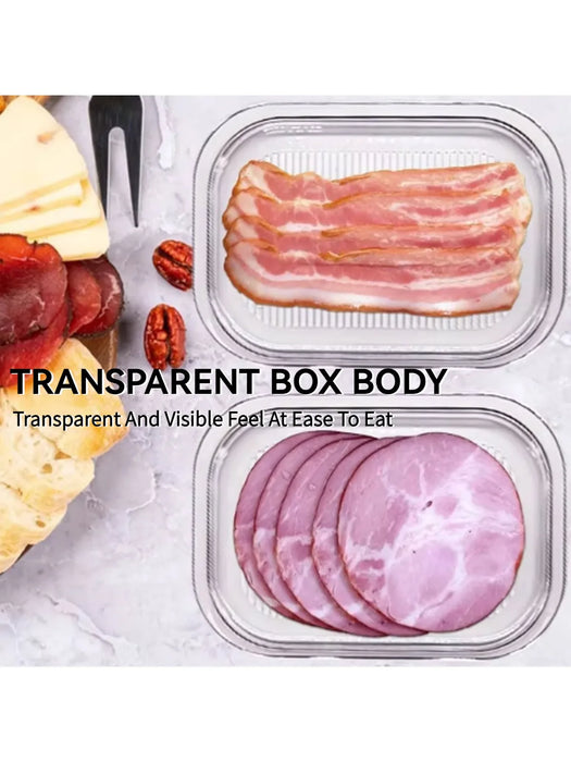Lunch Meat Container for Refrigerator, 3Layers Deli Meat Container for Fridge, Stackable Cold Cuts Storage Containers for Fridge