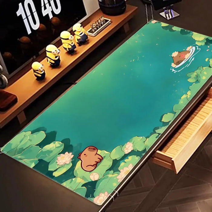 CUTE Capybara Mousepad INS Tide Round Keyboard Mat Table Mat Students Cabinet Gamer Desktop Mousepad Cup Mats Deskpad Home