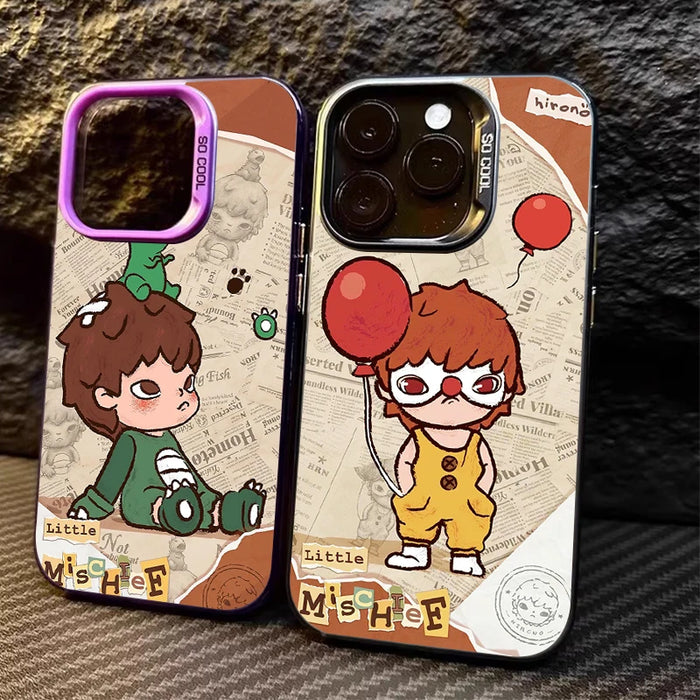Cartoon Balloon Dinosaur Hirono Phone Case For iPhone 16 Pro Max 15 14 13 Pro Max 16 Plus Hard Bumper Back Cover