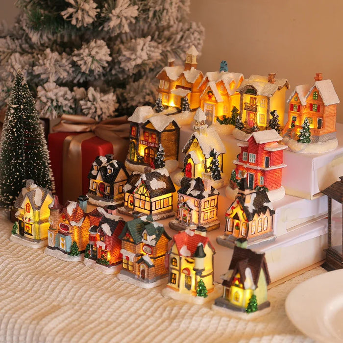 Mini LED Christmas Winter Village Houses Building Collection