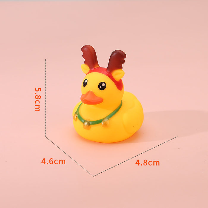 Cute Floating Little Yellow Duck with Squeeze Sound Baby Bath Toys