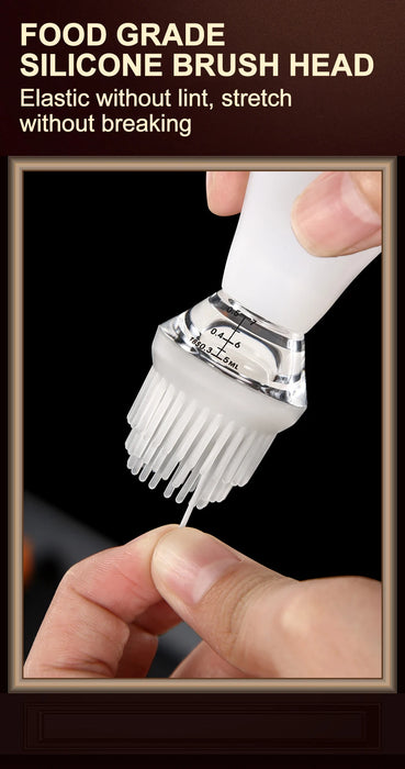 Silicone Oil Brush Bottle Kitchen BBQ Oil Brush Dispenser Not-leaking Barbecue Grill Honey Liquid Baking Pastry Pancake Brush