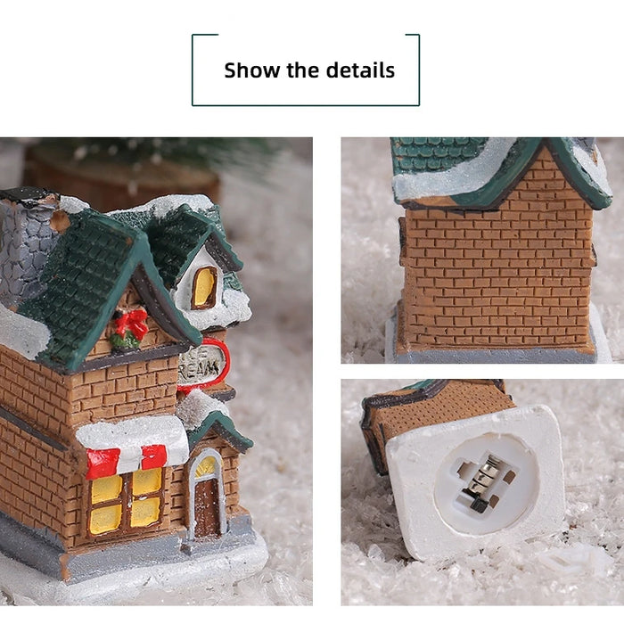 Mini LED Christmas Winter Village Houses Building Collection
