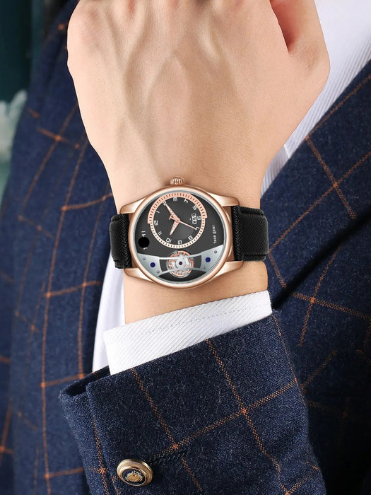 Set Gift Box for Men's Minimalist Business Watch Luxury Versatile Double Strap Detachable Watch Festival Gift