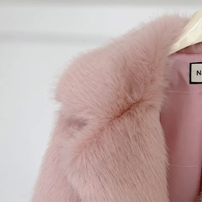 Luxury Brand Eco-coat Exclusive Fluffy Furry Faux Fur
