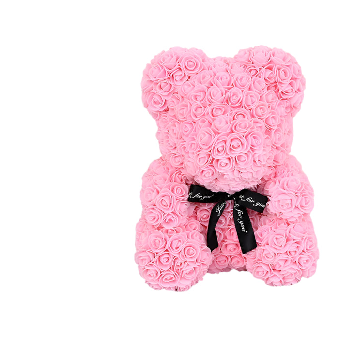 Rose Bear With Box Lights Artificial Flower Teddy Bear for Women/Girlfriend Gift Love Flower Valentine/Anniversary/Birthday Deco
