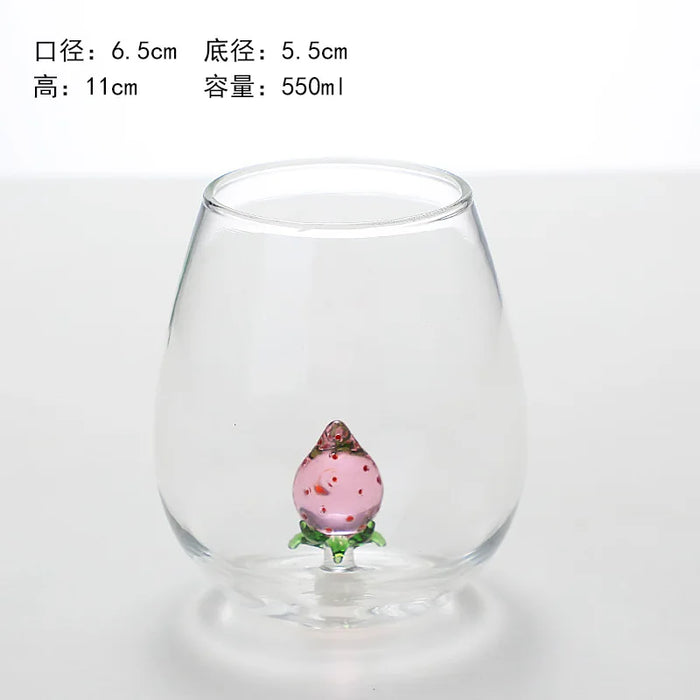 3D Cartoon Animal Glass Cup Home Plant Modeling Glass Mug Three-dimensional Animal Shape Milk Juice Glass Water Cup