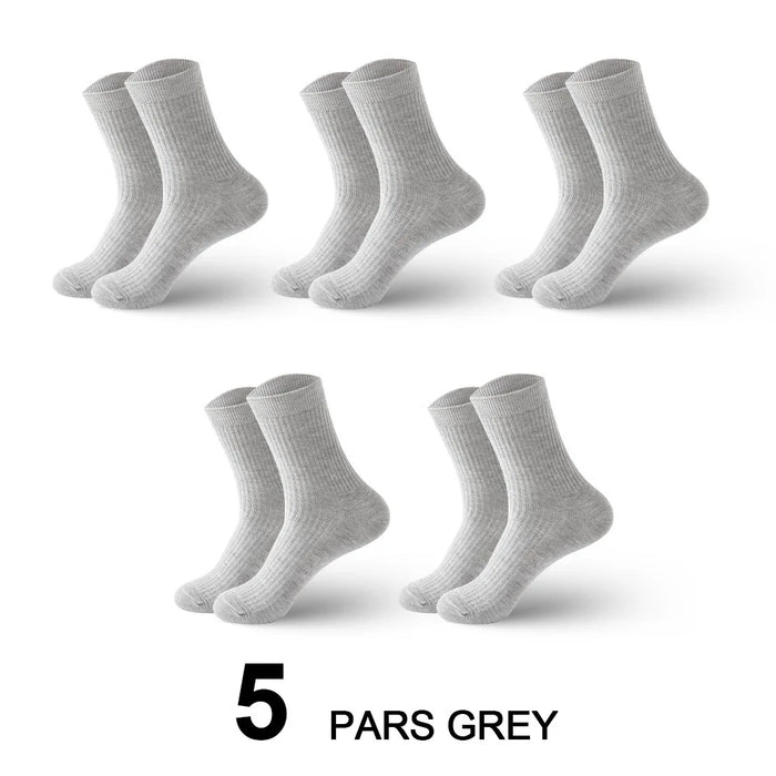 HSS Brand 5 Pairs/Lot Men‘s Socks Cotton Casual Business Stripe Socks Deodorant Breathable Black White Travel Winter Socks Man
