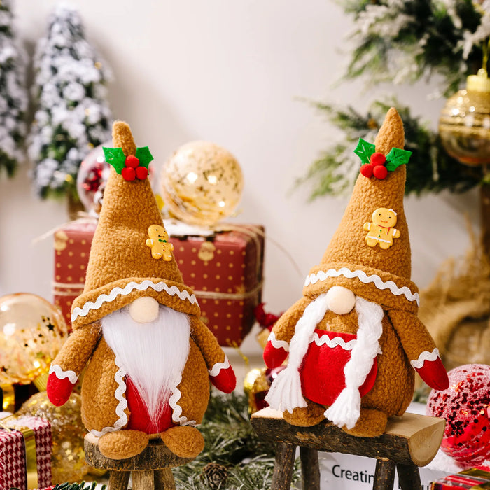 1Pc Gnome Faceless Plush Doll Santa Elf Doll Christmas Decoration for Home Xmas Table Ornaments New Year 2025 Natal Navidad