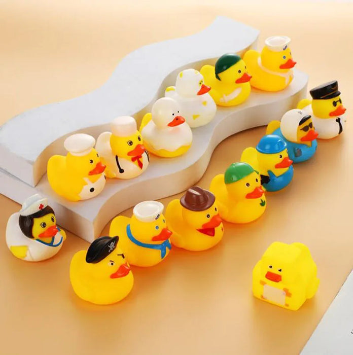 1pcs Yellow Baby Duck Rubber Bath Toys for Toddler