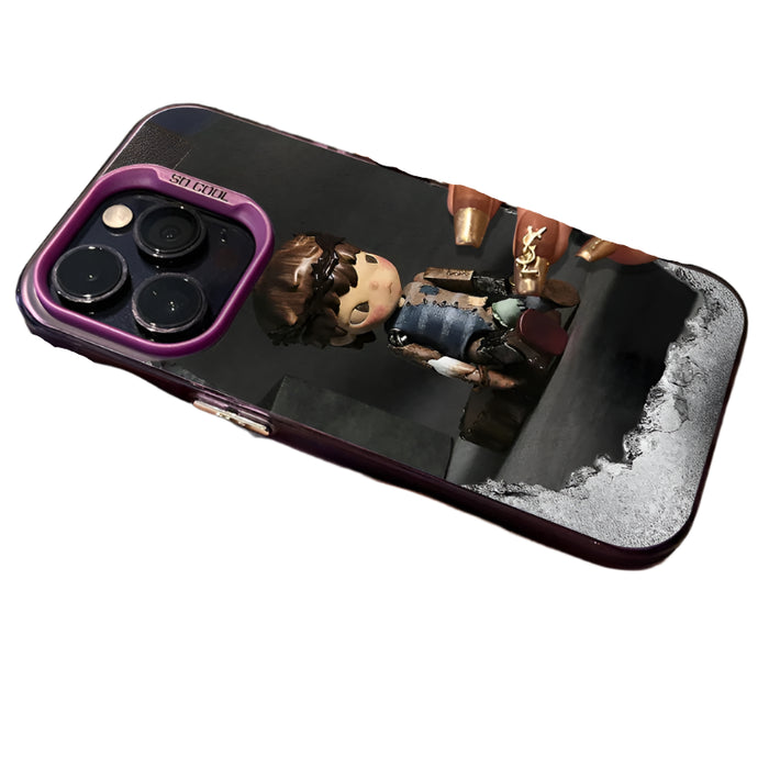 Cartoon Graffiti Hirono Phone Case For iPhone 16 Pro Max 15 14 13 Pro Max 16 Plus Hard Shockproof Matte Back Cover