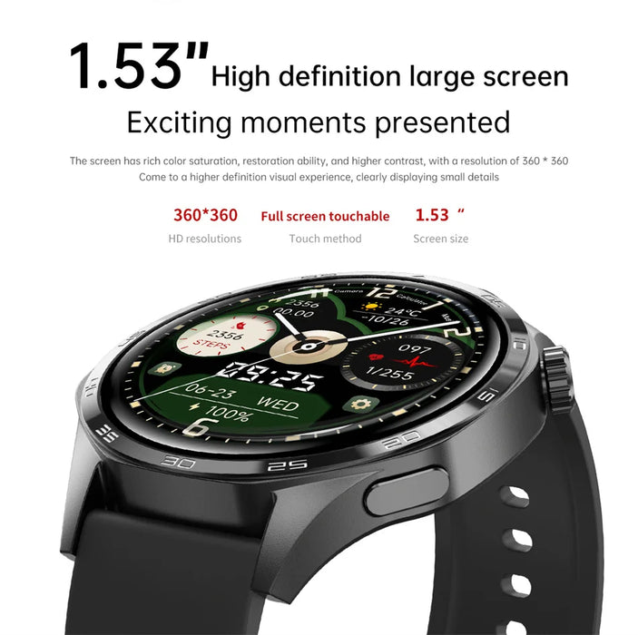 For HUAWEI GT5 Pro GPS NFC Smart Watch Men 360*360 AMOLED Screen Heart rate Bluetooth Call IP67 Waterproof Man Smartwatch 2025