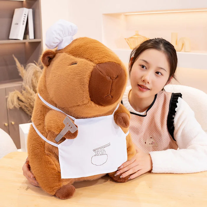 28-50cm Capybara Plush Cook Bread Anime Fluffty Toy Cute Doll Stuffed Animals Soft Doll Plush Christmas Thanksgiving Gift