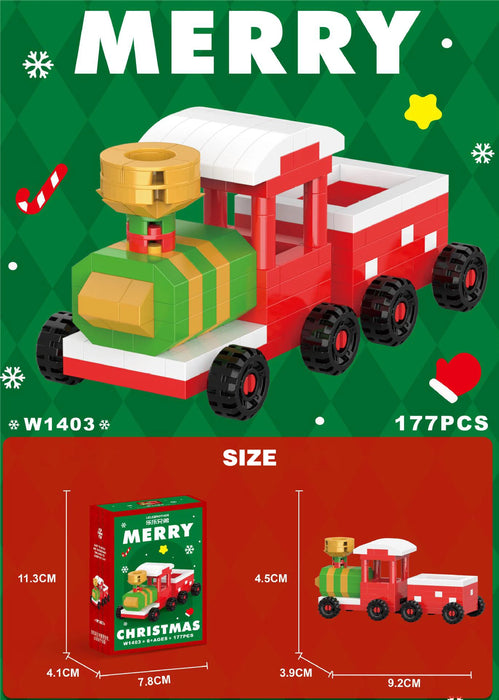 Christmas Gifts Micro Building Block Series Santa Claus Reindeer Puzzle Assembling Bricks Table Decoration Toys Children Kids