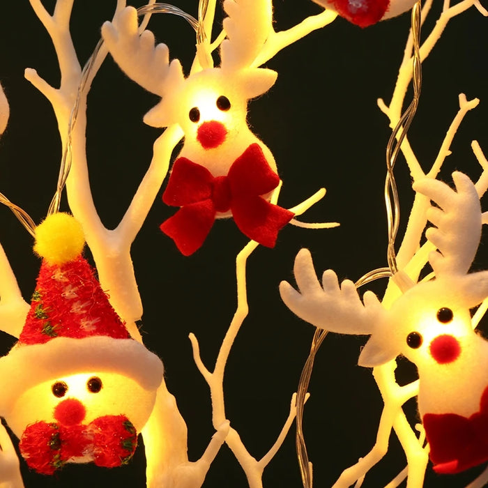 Christmas Santa Claus String Light Garland Xmas Tree Pendant