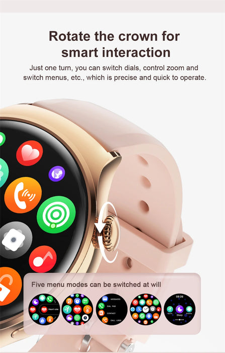 2025New GPS NFC Bluetooth Call Smartwatch Women Watch 4 mini Sports Track Heart Rate Oximetry Monitoring Health Smartwatch Woman