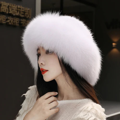 New Women Winter Luxury Knitted Real Mink Fur Bomber Hat Natural Warm Fox Fur Cap Girls Quality Soft 100% Genuine Mink Fur Hats
