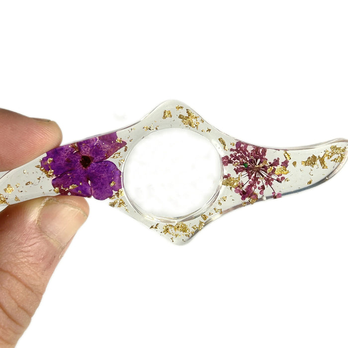 1 Pc Dried Flower Resin Book Page Holders Colorful Thumb Rings Book Page Holders Clear Book Page Holders Bookmarks