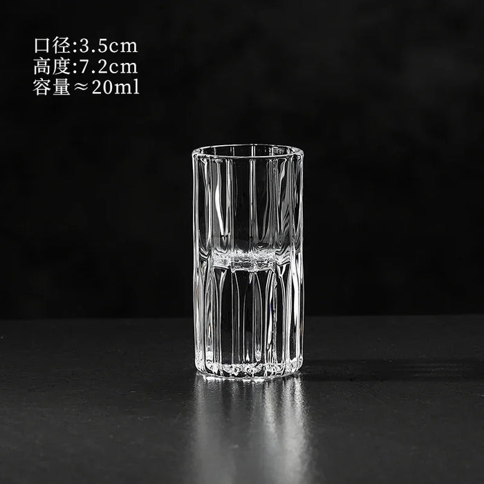 Engraved Diamond Crystal Glass Shot Glass for Whiskey Foreign Wine White Wine Bullet Glass Carved Home Household Drinkware