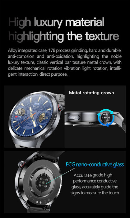 2025 New Micro Physical Examination ECG SmartWatch Blood Pressure Emotional Detection Fatigue Monitoring Smartwatch