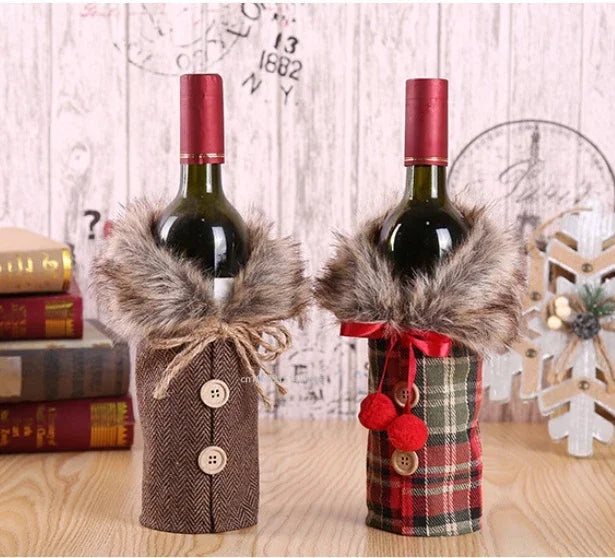 Christmas Wine Bottle Cover Merry Christmas Decorations