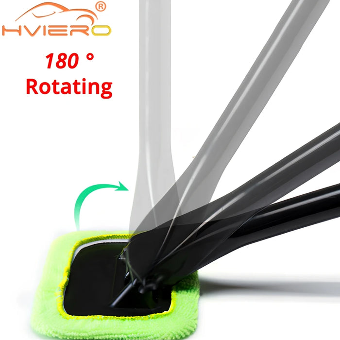 Car Window Cleaner Brush Windshield Dust Removal Wash Wiper Microfiber Auto Cleaning Tool Long Handle Accessories Mist Removal